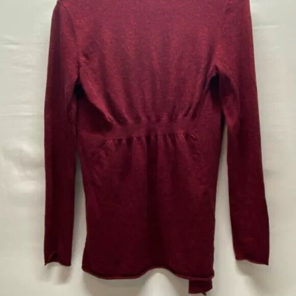 Express Open Cardigan Women's Medium Maroon Black Heathered Ladies Long Sleeve - Picture 5 of 11